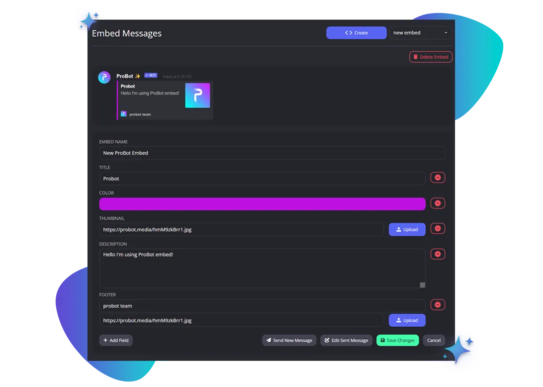 Message embed. Probot Commands. Embed Probot. Apex professional discord. Nine bot Pro.